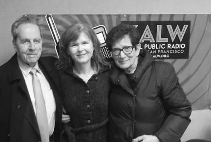 KALW Radio host Sarah Cahill (center) with her guests Ann and Francois Mottier.